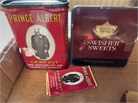 Prince Albert can, papers, & Swisher Sweets tin