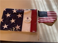 2 American flags
