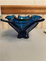 Very nice piece blue art glass