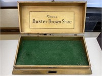 Buster Brown wooden shoe box