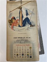 1949 Risque calendar - Louis Gerston Chicago
