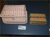 2 - SEWING BASKETS WITH CONTENTS