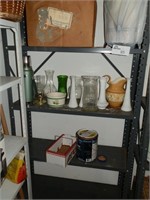 5 TIERED METAL SHELF WITH CONTENTS