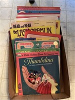 Flat of childrens books - most have 45 record  -