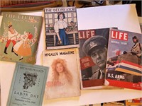 Stack of Life magazines & others from 1940s
