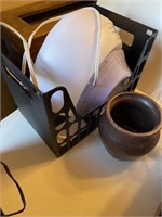 Magazine holder, vaporizer, small crock jug