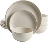 Rockaway Round Stoneware Dinnerware Set (12pcs)
