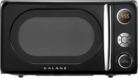 Galanz Microwave Oven, Retro Black, 0.7 cu ft