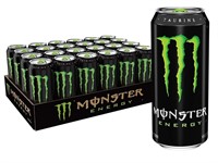 Monster Energy Drink, Green, 24 pack, 16 ounce
