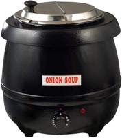 Electric Soup Warmer, 10.5-Quart, Black