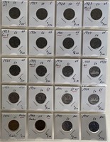 Group Canada 5 Cent Pieces Various Years