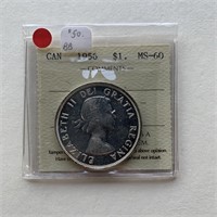 Canadian 1956 1 Dollar MS-60