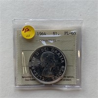 Canadian 1964 1 Dollar PL65