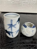 (2) Pieces Blue/White Porcelain