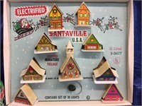 SANTAVILLE USA / LIGHTED MINIATURE VILLAGE