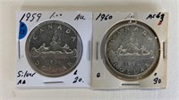 1959-60  Canada Silver Dollar Au-MS63