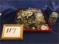 BOX LOT OF  JEWELRY AND WATCHES