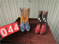 2 PAIRS OF COWBOY BOOTS- UNSURE OF SIZE CULDNT