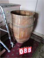 WOOD BARREL W/ SOAP CONTENTS LOCATED UPSTAIRS