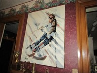 PICTURE OF A PERSON SKIING - SIGNED