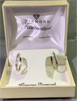 10 K gold diamond earrings