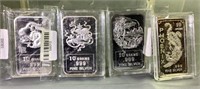 (4) 10 Gram Silver Bars