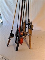 Group of Fishing Rods & Reels
