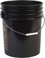 6 Gallon Bucket,  Black, With padded lid, handle