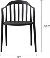 Chair, 30.9" H x 20.9" W x 20.9" L, Black