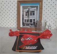 Coca Cola lot, vintage photograph, banner, cards