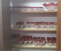 Antique King's Crown Ruby punch collection