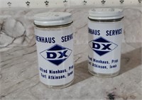 DX Filling Station glass salt & pepper shakers