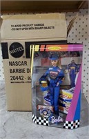Case of Nascar Barbie dolls