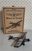 Wings of Texaco chrome airplane collectible