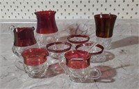 Antique King's Crown ruby glassware collection