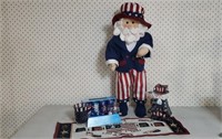 Americana lot, Uncle Sam decor, runner,