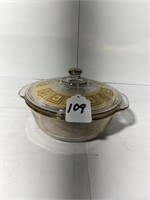 Vintage Fire King 2 quart caserole with lid