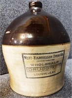 Neat-Richardson Drug Co. Advertising Stoneware Jug