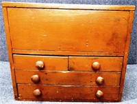 Carpenter's Wooden Tool Box / Machinist's Chest