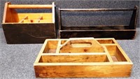 (3) Wooden Tool Chests / Carriers