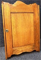 Antique Oak Medicine Cabinet with Key