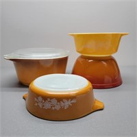 Lot of Vintage Orange Pyrex