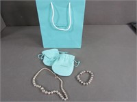 Tiffany Sterling Silver Necklace & Bracelet Set