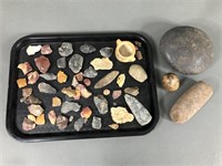 Native American Stone Artifacts w/ Corn Grinder