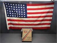 FLAG: Bull Dog Bunting U.S. Flag, 48 Stars
