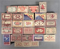 Matchboxes 27pc Antique Wood Matchbox Lot