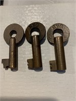 3 NNG Railroad Switch Keys