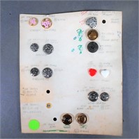 Vintage Salesman Sample Buttons Lot