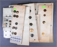 Vintage Salesman Sample Buttons Lot