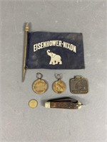 Mid Century Ephemera & Medals w/ Pocket Knife